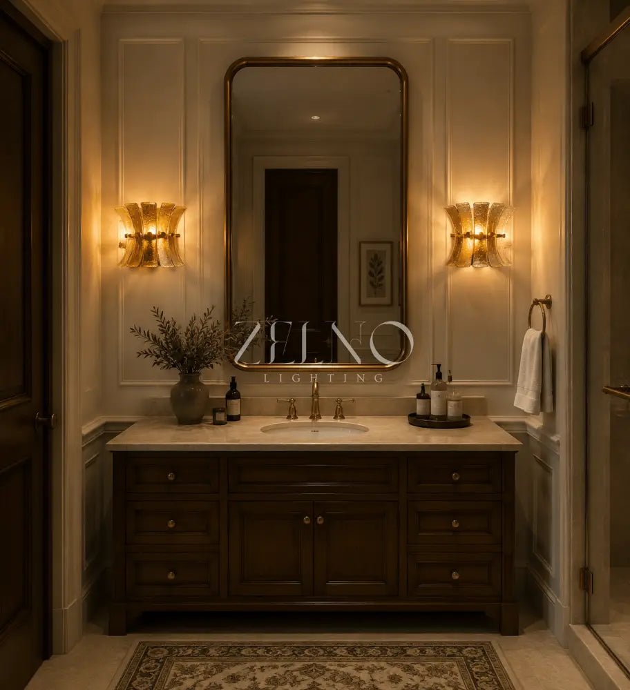 Romanion Glass Sconce 13” - Zelno