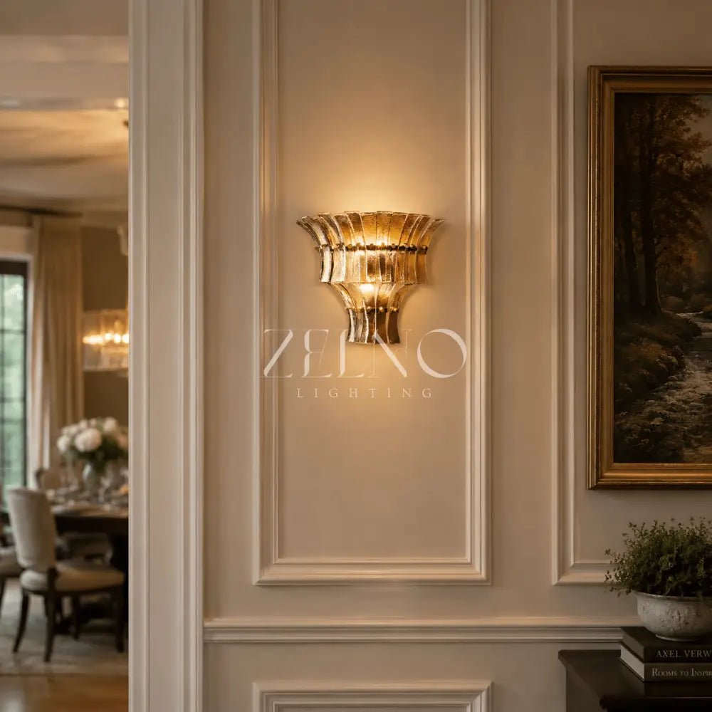 Romanion Glass Sconce 15” - Zelno