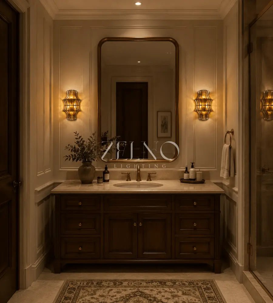Romanion Glass Sconce 23” - Zelno