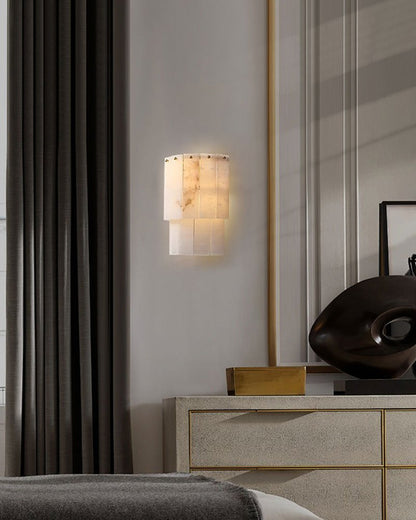 Round Tiered Alabaster Chandelier Lamp Black for Living Room, Bedroom, Dining Room - Zelno Lighting
