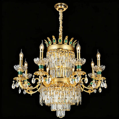 Royal Palace Crown Tiered Crystal Chandelier - Zelno Lighting