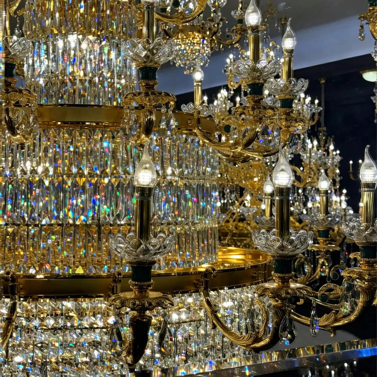 Royal Palace Crown Tiered Crystal Chandelier - Zelno Lighting