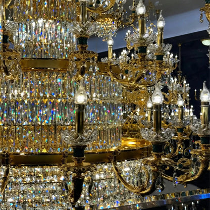 Royal Palace Crown Tiered Crystal Chandelier - Zelno Lighting
