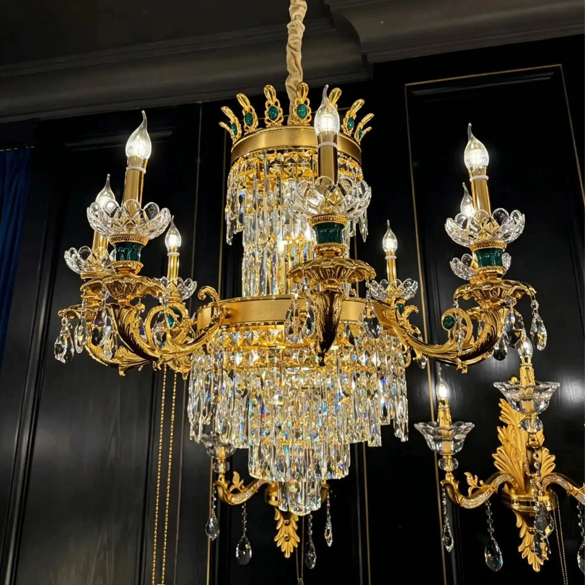 Royal Palace Crown Tiered Crystal Chandelier - Zelno Lighting