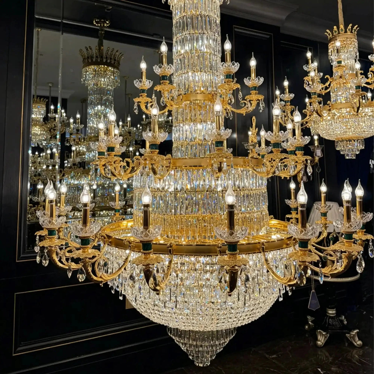 Royal Palace Crown Tiered Crystal Chandelier - Zelno Lighting