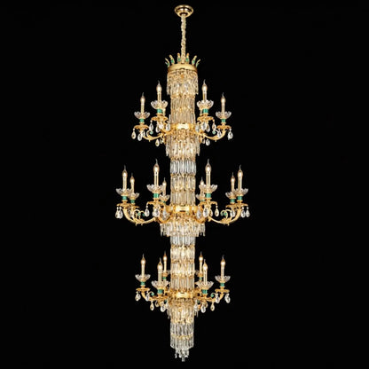 Royal Palace Crown Tiered Crystal Chandelier - Zelno Lighting