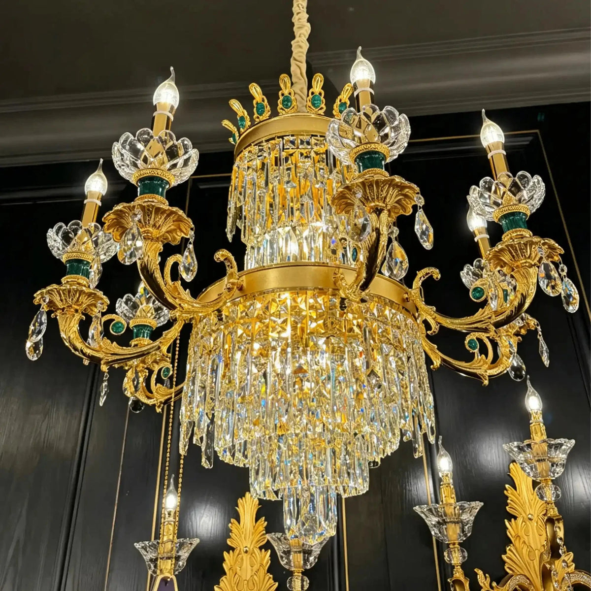 Royal Palace Crown Tiered Crystal Chandelier - Zelno Lighting