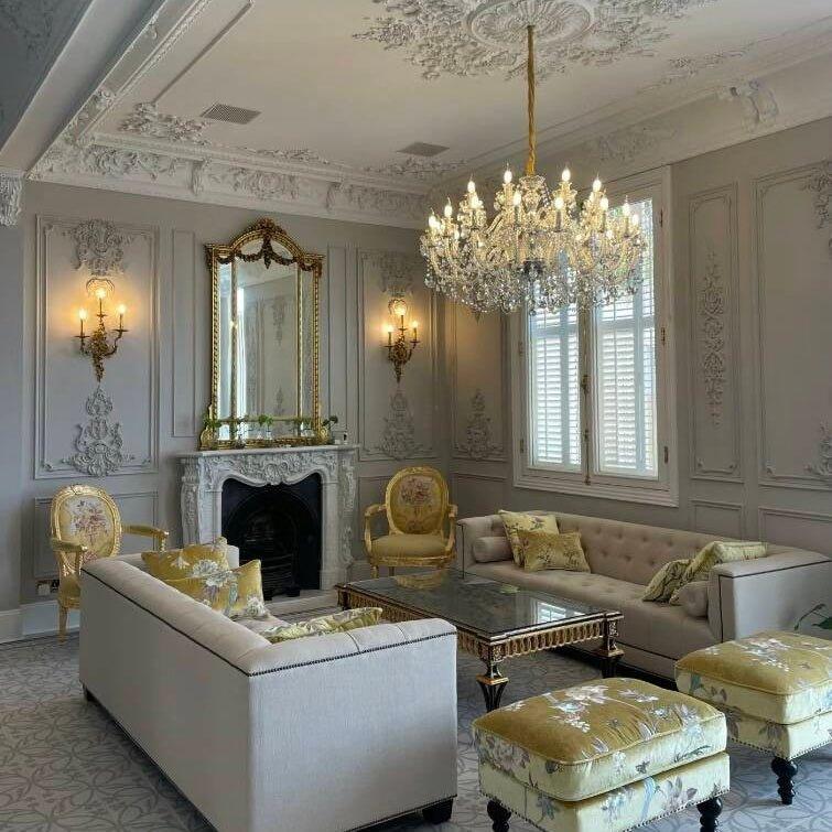 Rustic Antique European Candle Crystal Chandelier Popular Farmhouse Ceiling Light Fixture For Living Room - Zelno Lighting