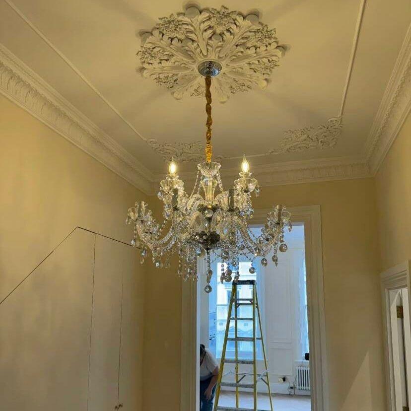 Rustic Antique European Candle Crystal Chandelier Popular Farmhouse Ceiling Light Fixture For Living Room - Zelno Lighting