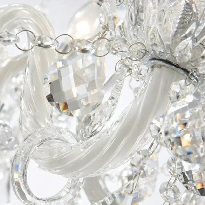 Rustic Antique European Candle Crystal Chandelier Popular Farmhouse Ceiling Light Fixture For Living Room - Zelno Lighting