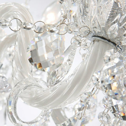 Rustic Antique European Candle Crystal Chandelier Popular Farmhouse Ceiling Light Fixture For Living Room - Zelno Lighting