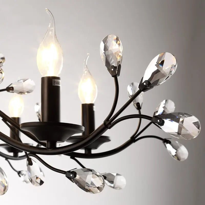 Rustic Wrought Iron Chandeliers 12 Lights - Zelno Lighting