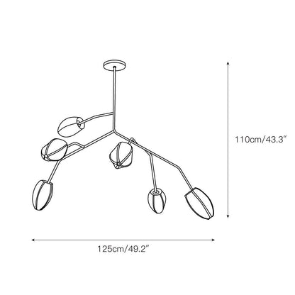 Sacura Chandelier - Zelno Lighting