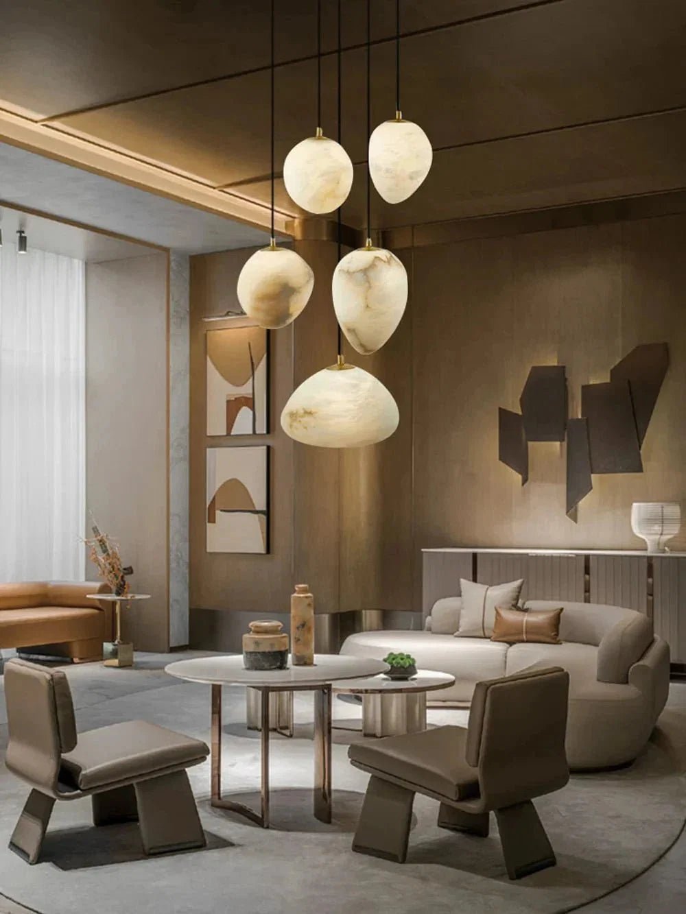 Sage Marble Chandelier - Zelno Lighting