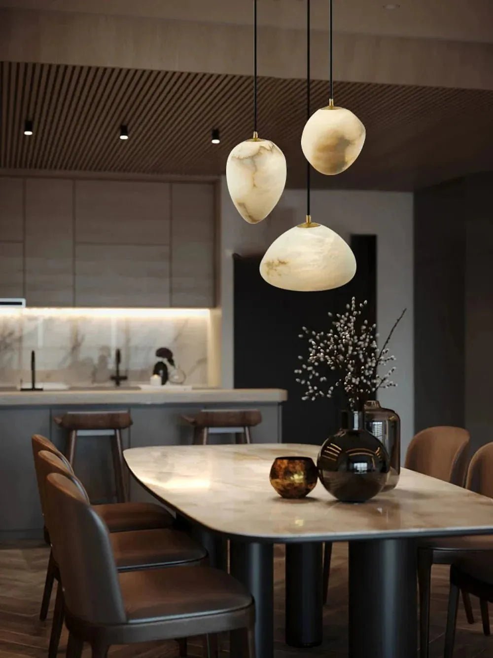 Sage Marble Chandelier - Zelno Lighting