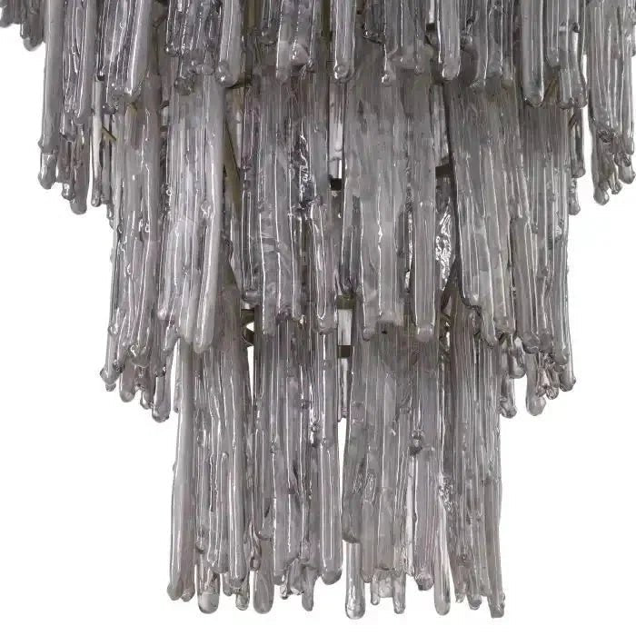 Saint Roch Modern Glass Chandelier Brass & Glass - Zelno Lighting