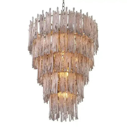 Saint Roch Modern Glass Chandelier Brass & Glass - Zelno Lighting