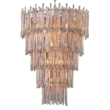 Saint Roch Modern Glass Chandelier Brass & Glass - Zelno Lighting
