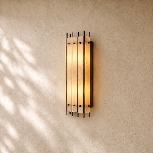 San Marcon Alabaster Grand Rectangular Sconce - Zelno