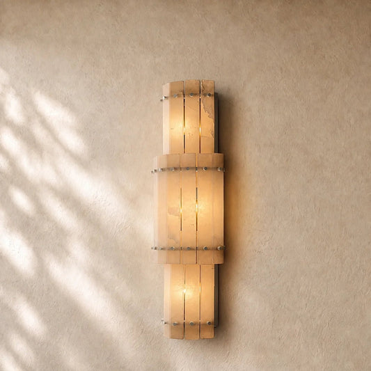 San Marcon Alabaster Grand Round Sconce - Zelno