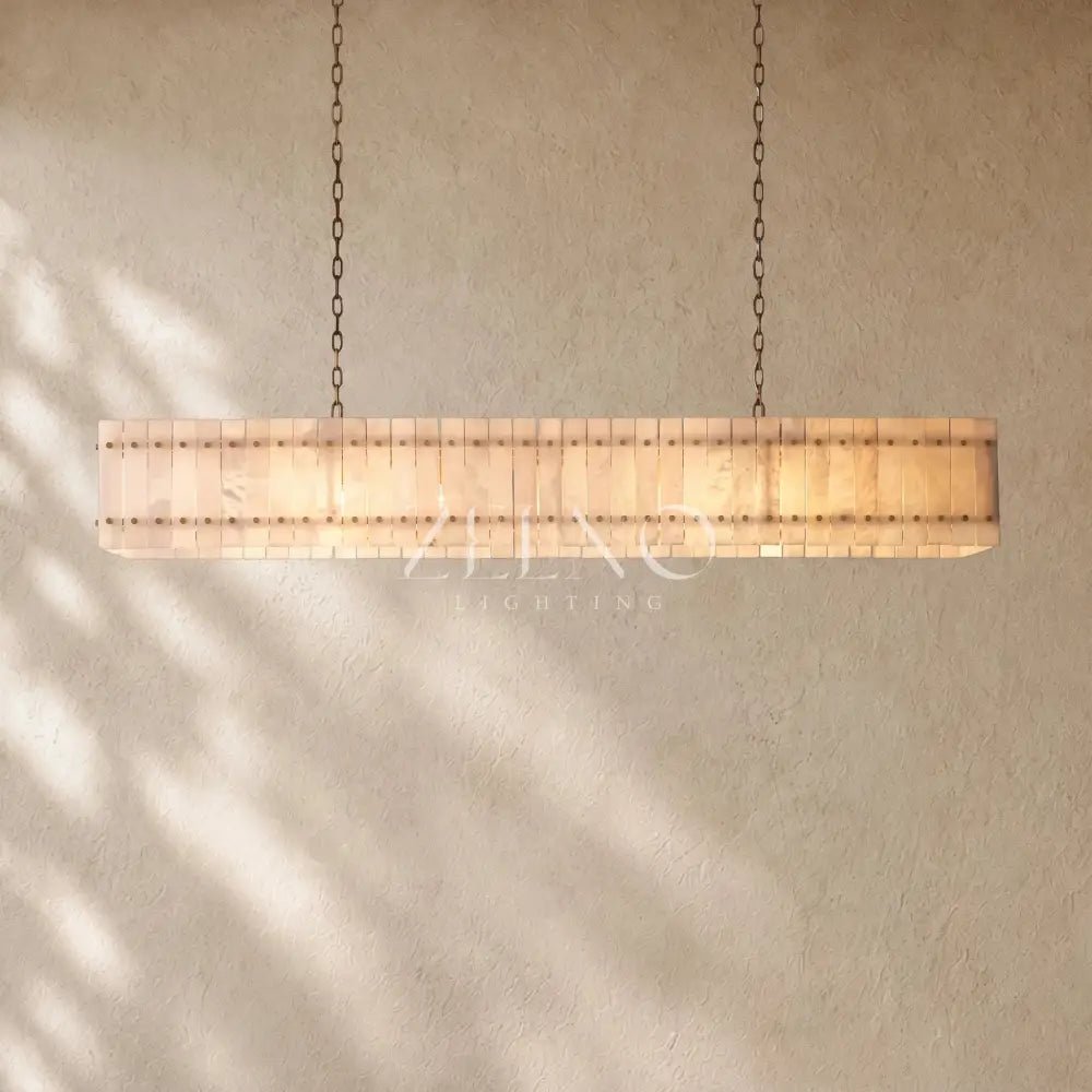 San Marcon Alabaster Linear Chandelier - Zelno