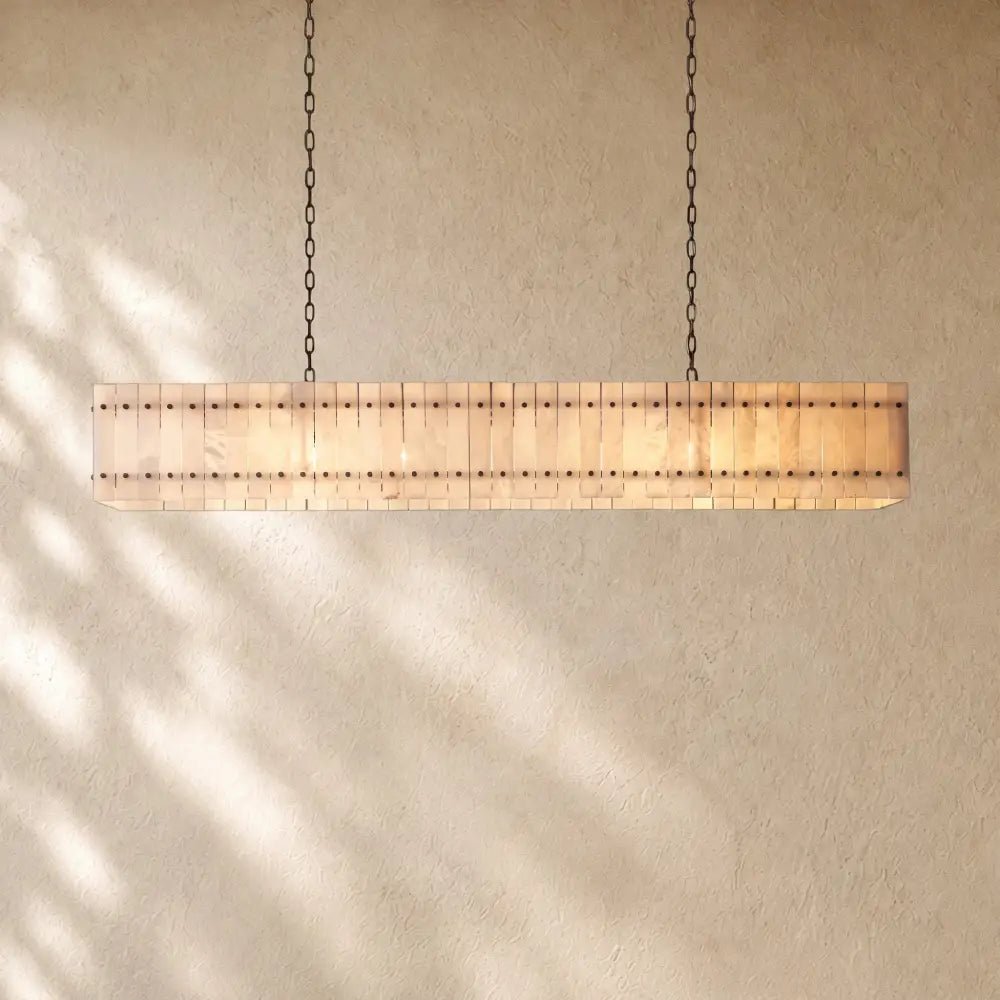 San Marcon Alabaster Linear Chandelier - Zelno