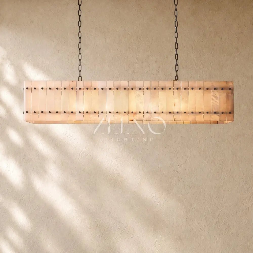 San Marcon Alabaster Linear Chandelier - Zelno
