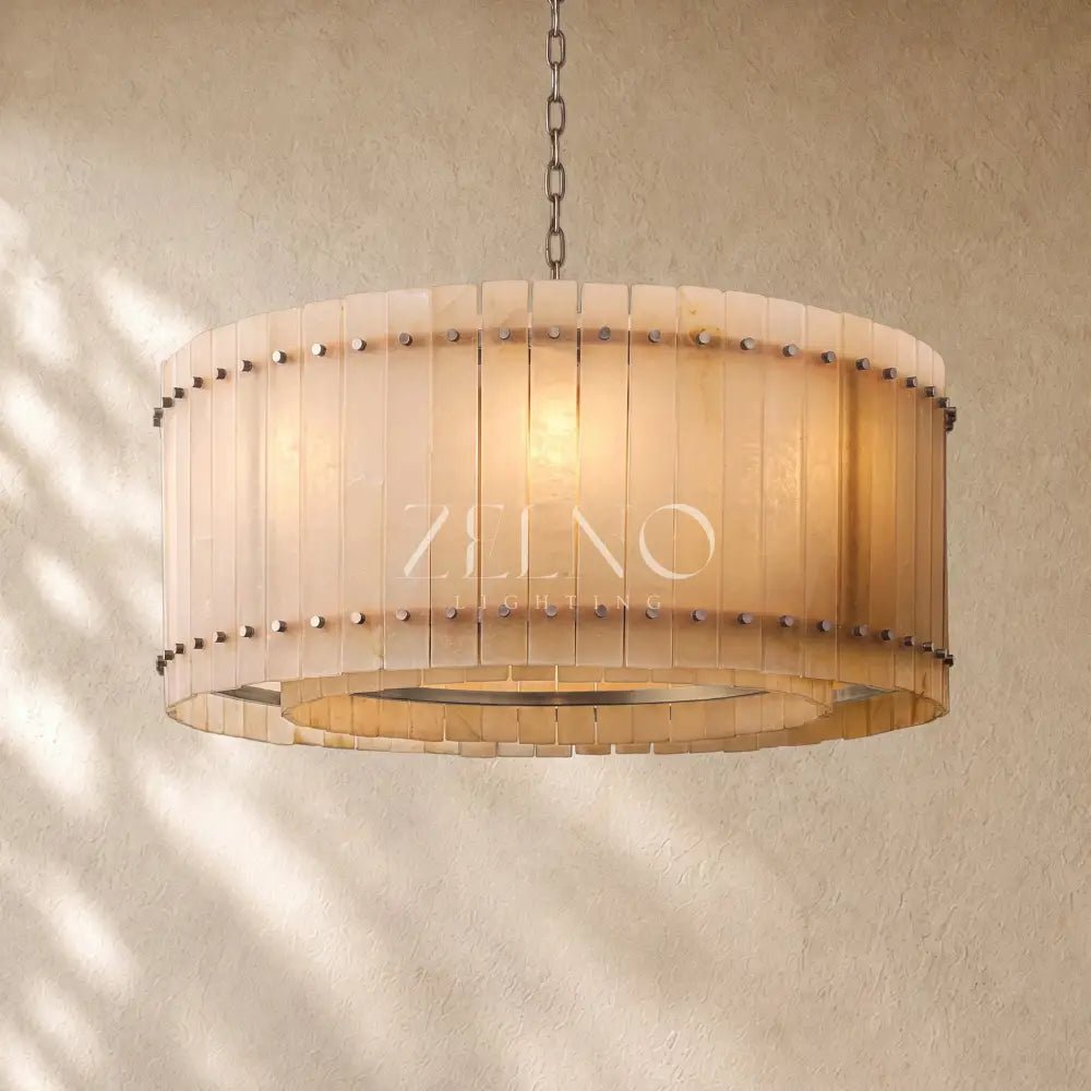 San Marcon Alabaster Round Chandelier - Zelno