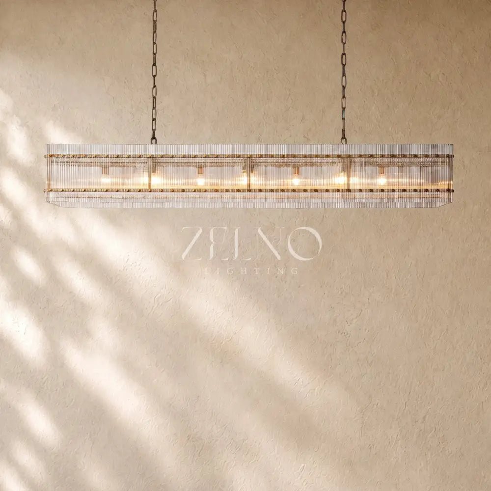 San Marcon Glass Linear Chandelier - Zelno