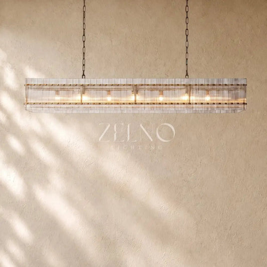 San Marcon Glass Linear Chandelier - Zelno