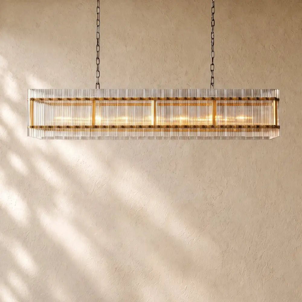 San Marcon Glass Linear Chandelier - Zelno