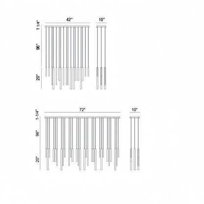 Santana Modern Linear Multi Light Pendant for Kitchen Island - Zelno Lighting