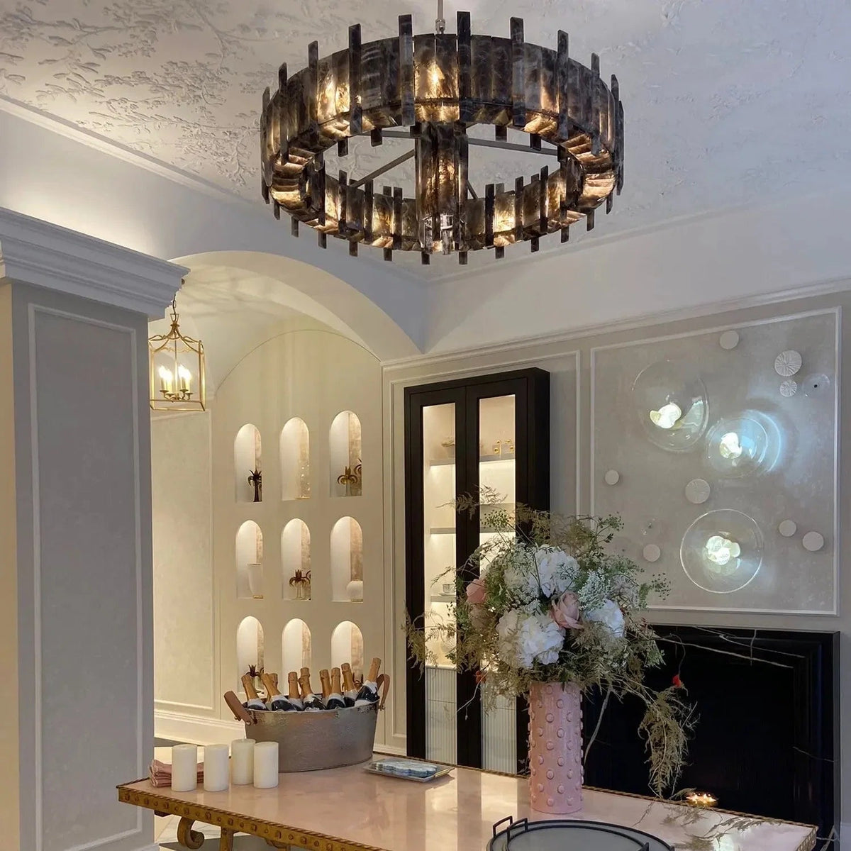 Saturn chandelier - Zelno Lighting