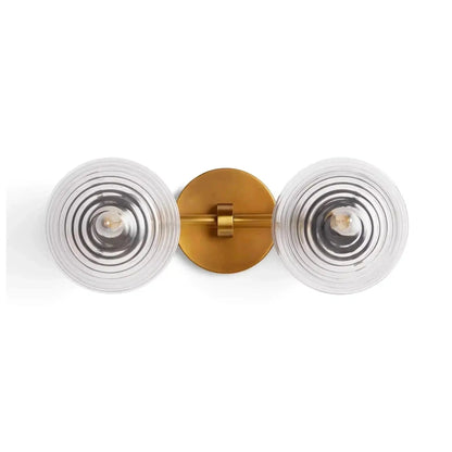 Sayre Linear Glass Globe Two Head Wall Sconce - Zelno Lighting