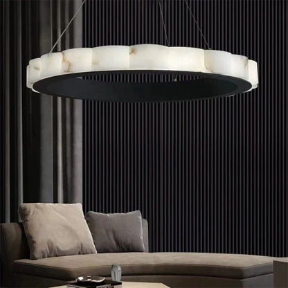 Scott Alabster Black Round Chandelier - Zelno