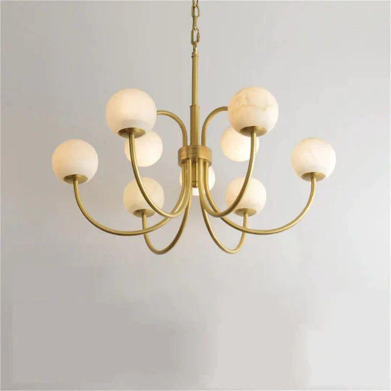 Sefet Alabaster Chandelier Light - Zelno Lighting