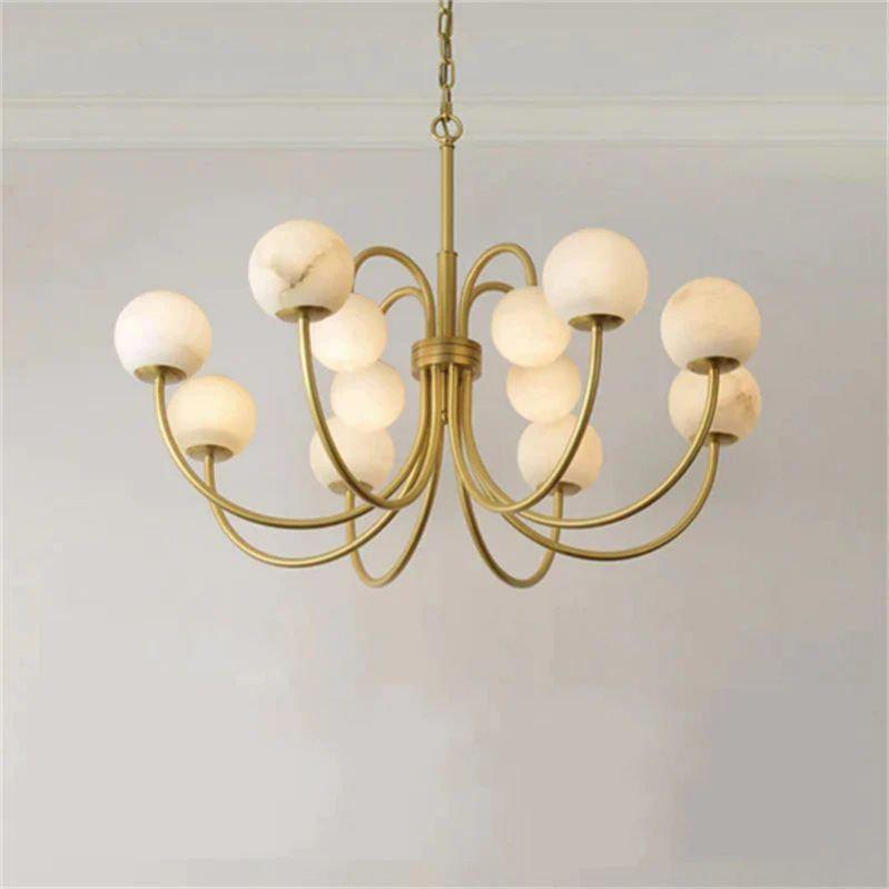 Sefet Alabaster Chandelier Light - Zelno Lighting