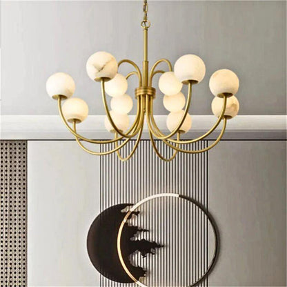 Sefet Alabaster Chandelier Light - Zelno Lighting