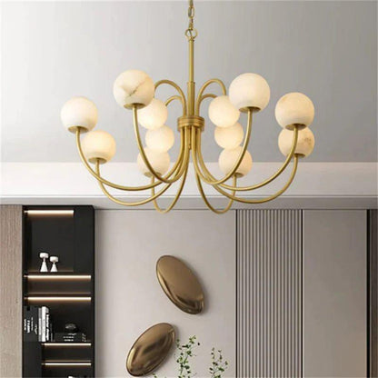 Sefet Alabaster Chandelier Light - Zelno Lighting