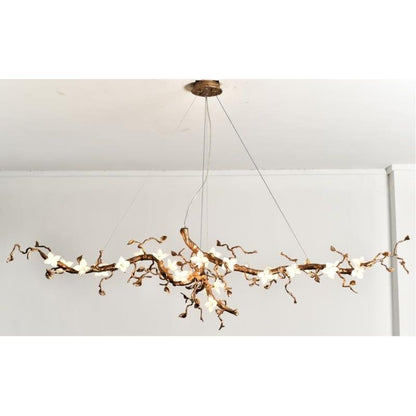 Selenite Crystal Blossom Branching Tree Chandelier - Zelno Lighting