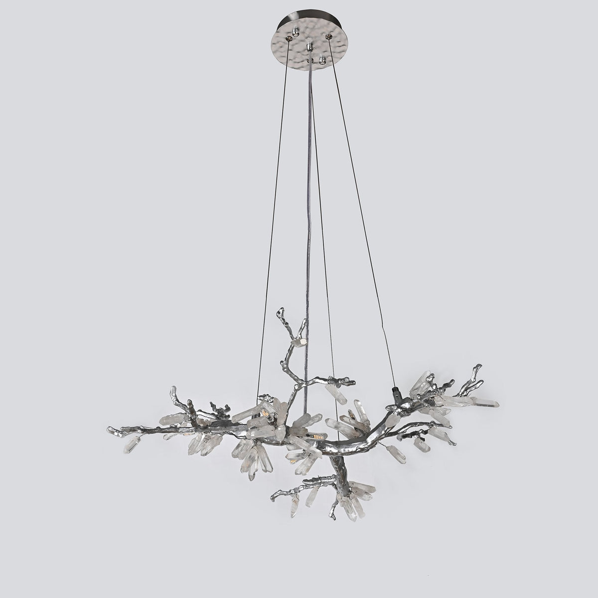 Selenite Crystal Blossom Branching Tree Chandelier - Zelno Lighting
