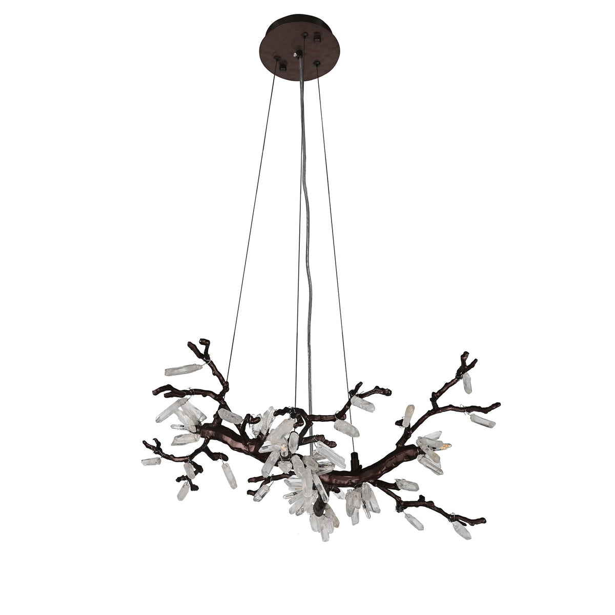 Selenite Crystal Blossom Branching Tree Chandelier - Zelno Lighting