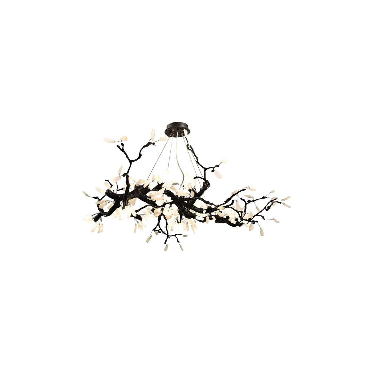 Selenite Crystal Blossom Branching Tree Chandelier - Zelno Lighting