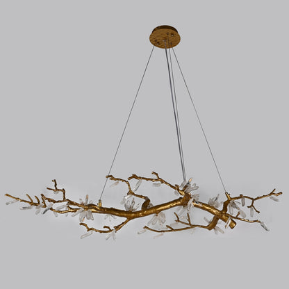 Selenite Crystal Blossom Branching Tree Chandelier - Zelno Lighting