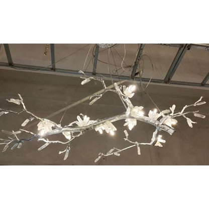 Selenite Crystal Blossom Branching Tree Chandelier - Zelno Lighting