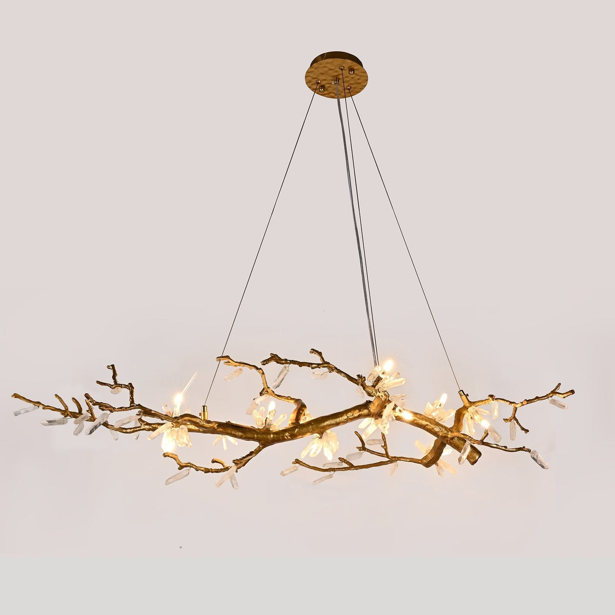 Selenite Crystal Blossom Branching Tree Chandelier - Zelno Lighting