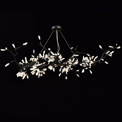 Selenite Crystal Blossom Branching Tree Chandelier - Zelno Lighting