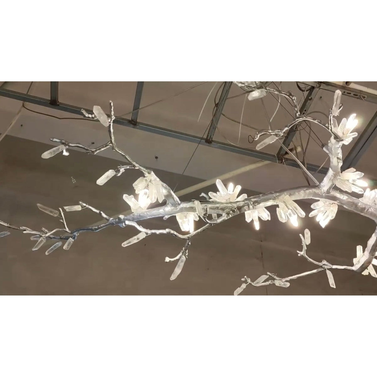 Selenite Crystal Blossom Branching Tree Chandelier - Zelno Lighting