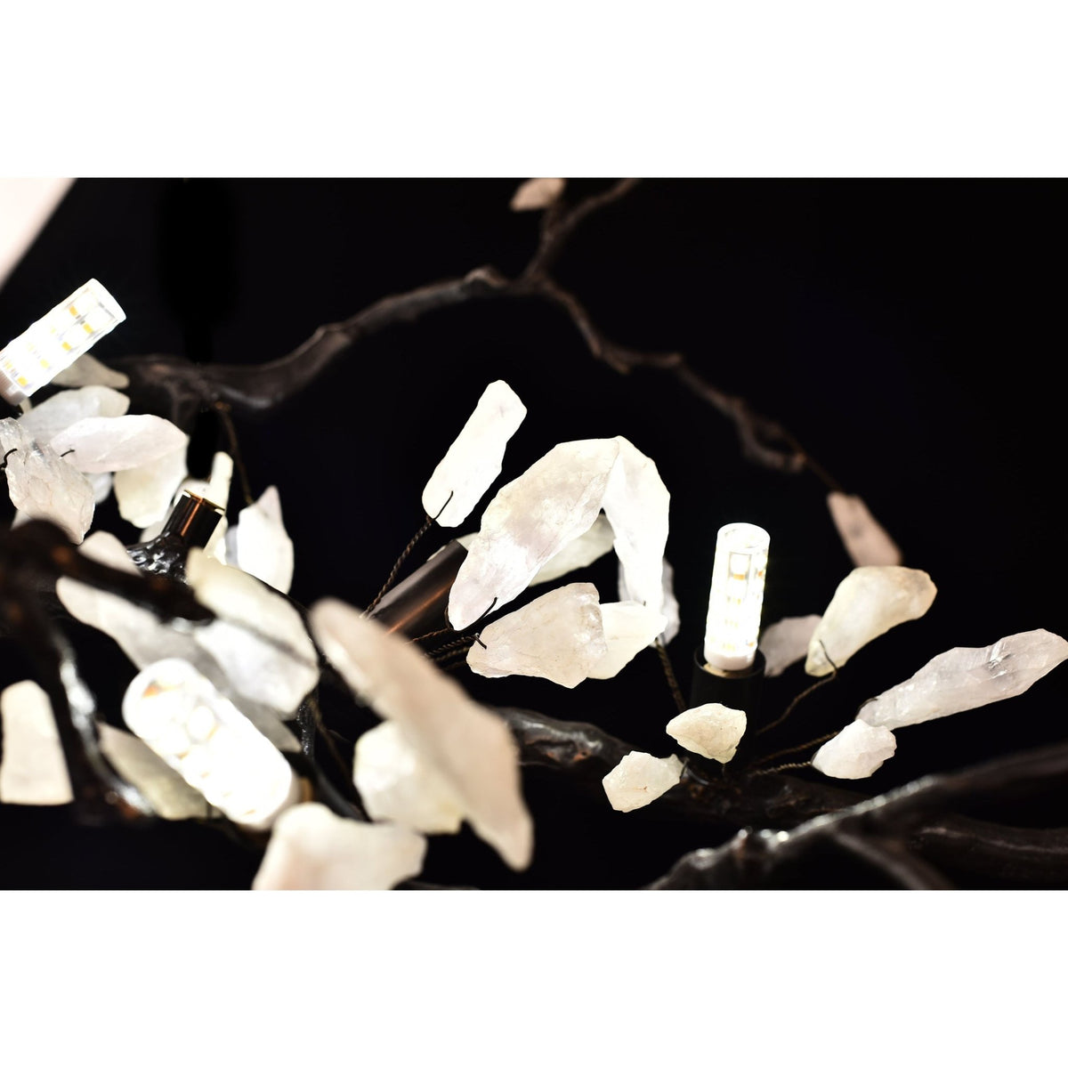 Selenite Crystal Blossom Branching Tree Chandelier - Zelno Lighting