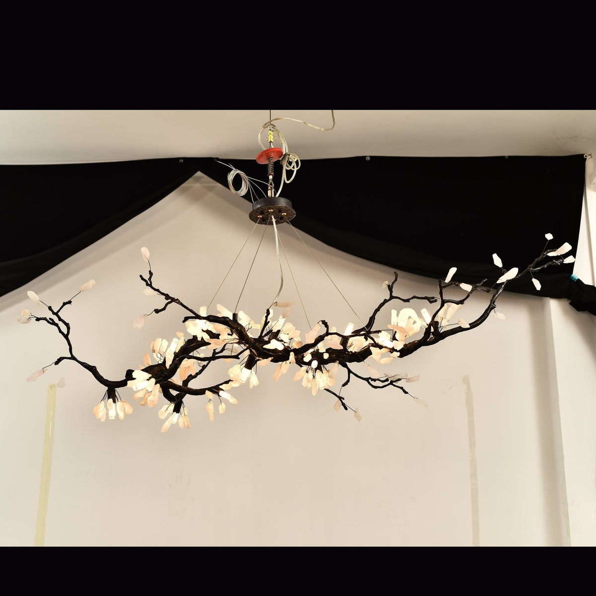Selenite Crystal Blossom Branching Tree Chandelier - Zelno Lighting